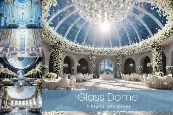 5 Glass Dome Digital Backdrops: Elevate Your Visuals