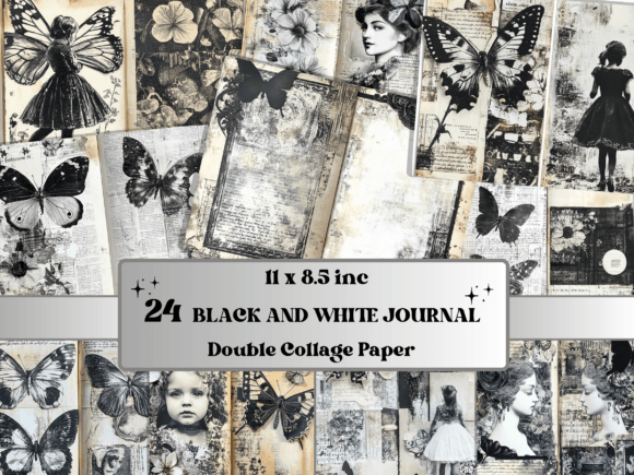 Black and White Junk Journal Paper: A Timeless Foundation for Creative Projects