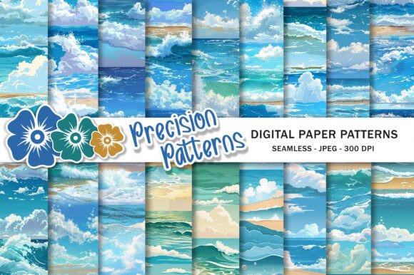 Capturing Coastal Calm: Using Summer Beach Ocean Waves Backgrounds