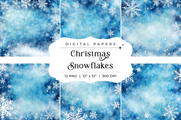 Elevate Your Holiday Projects with a Christmas Winter Snowflakes Background