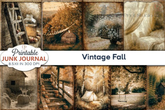 Embrace Autumn with Vintage Fall Junk Journal Pages
