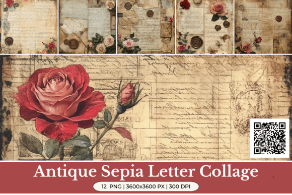 Embracing the Past: The Antique Sepia Letter Collage