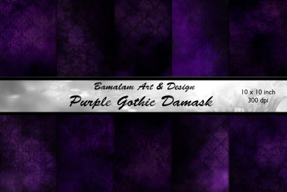 Purple Gothic Damask: A Modern Designer’s Dark Elegance
