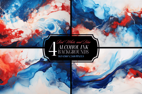 Red White Blue Background Bundle Marble: A Designer's Asset