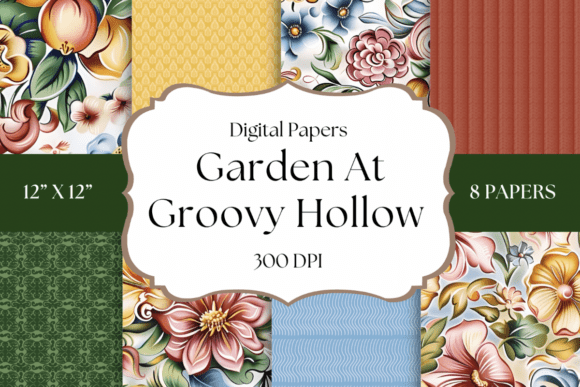 Rediscover Groovy Vibes with Garden at Groovy Hollow Digital Papers