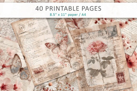 Shabby Chic Junk Journal Pages: A Guide to Vintage Design