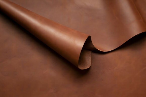 Smooth Cognac Leather Surface: A Designer's Essential Texture