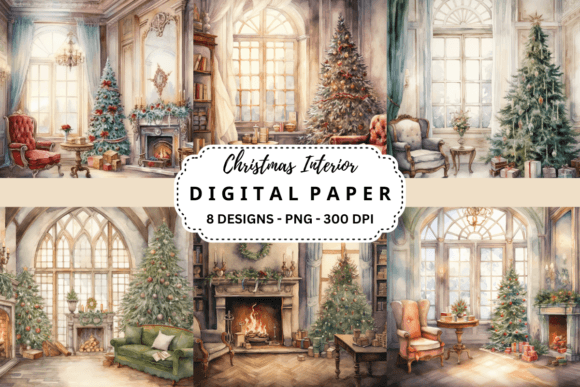 Timeless Elegance: Styling with a Vintage Christmas Interior Background