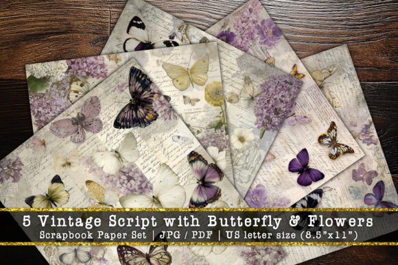 Vintage Script & Butterfly Scrapbook Set: A Designer's Guide