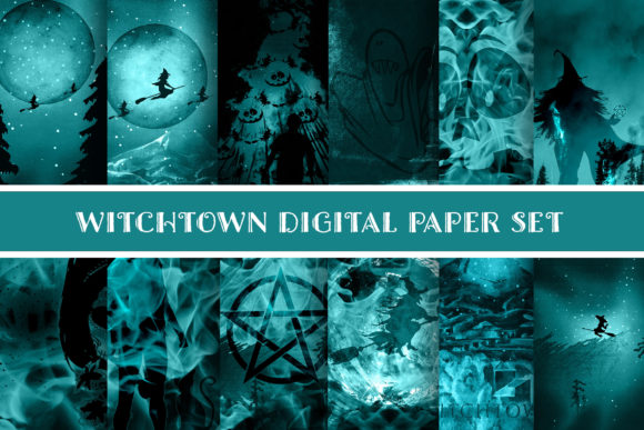 Witchtown Digital Paper Set: Dark Aesthetic Backgrounds